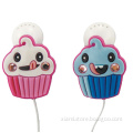 best sale delicious ice cream mode embossed 2D rubber earphone charms